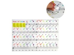 Bjww-Calcomanías para teclado de piano de 88, 61, 49 y 37 teclas, calcomanías de notas reutilizables para principiantes.