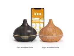 Difusor de aceites esenciales Wi-Fi inteligente Veta de madera clara 400Ml 15 6W MEROSS