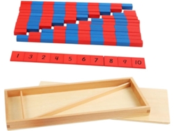 Palitos de conteo rojos y azules para niños, juguete de matemáticas Montessori para preescolares CHABERLU
