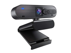 Cámara web USB con tapa deslizante de 1080p con clip para juegos y streaming, para portátil Yizhood (negra)