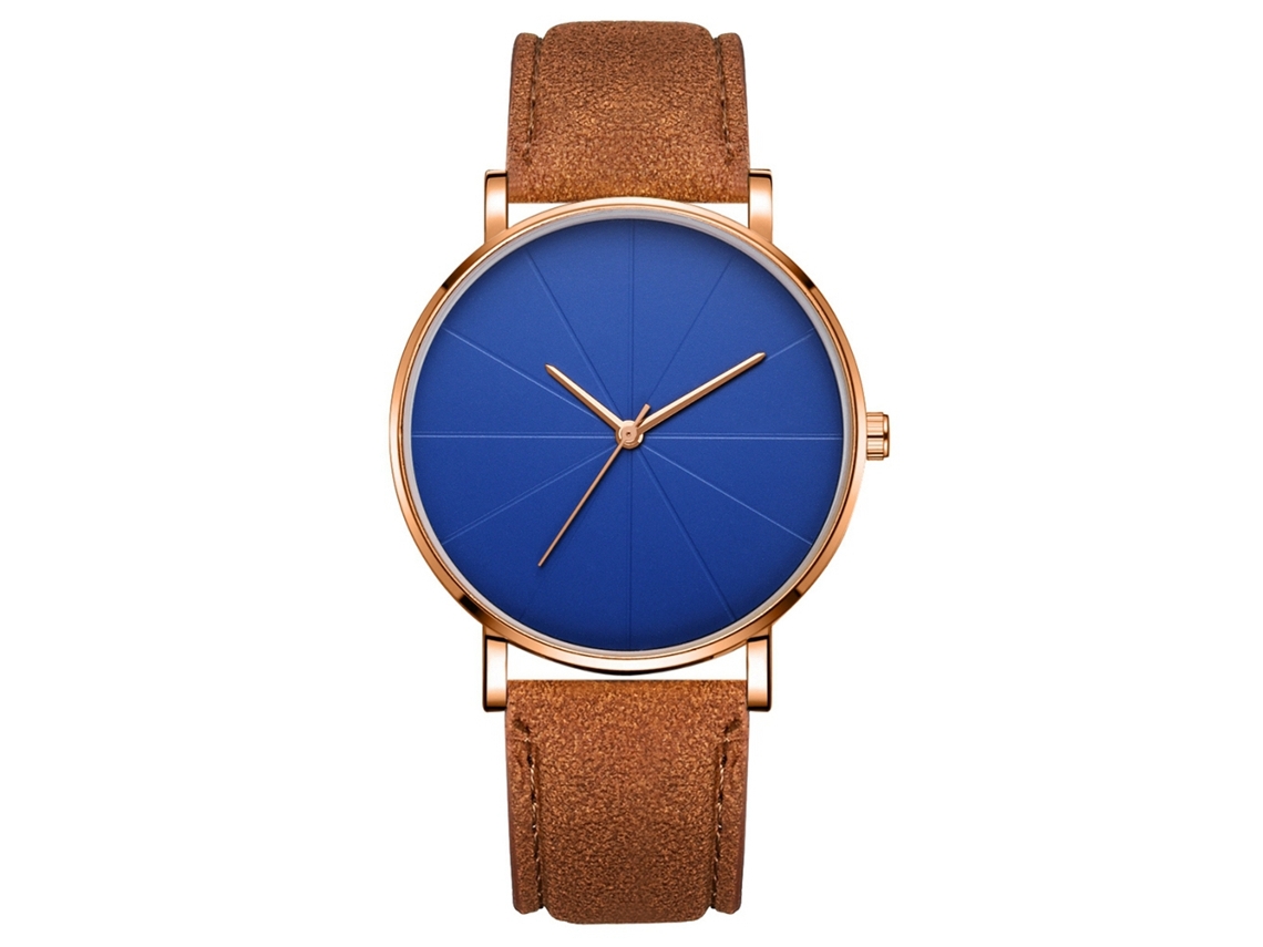 Reloj De Pulsera Analógica De Cuarzo Con Dial Redondo Moda Simple Joyería Accesorio