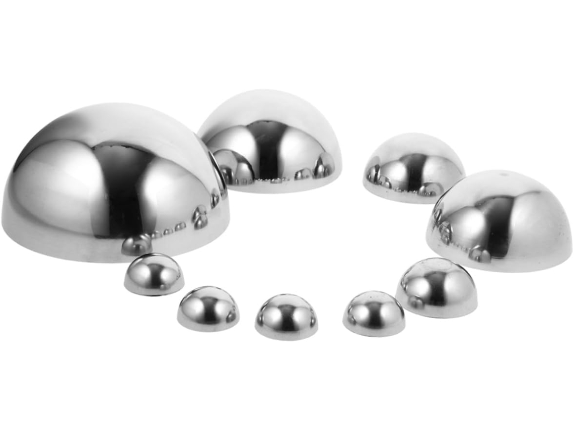 9 Bolas Decorativas De Acero Inoxidable Para Patio Exterior