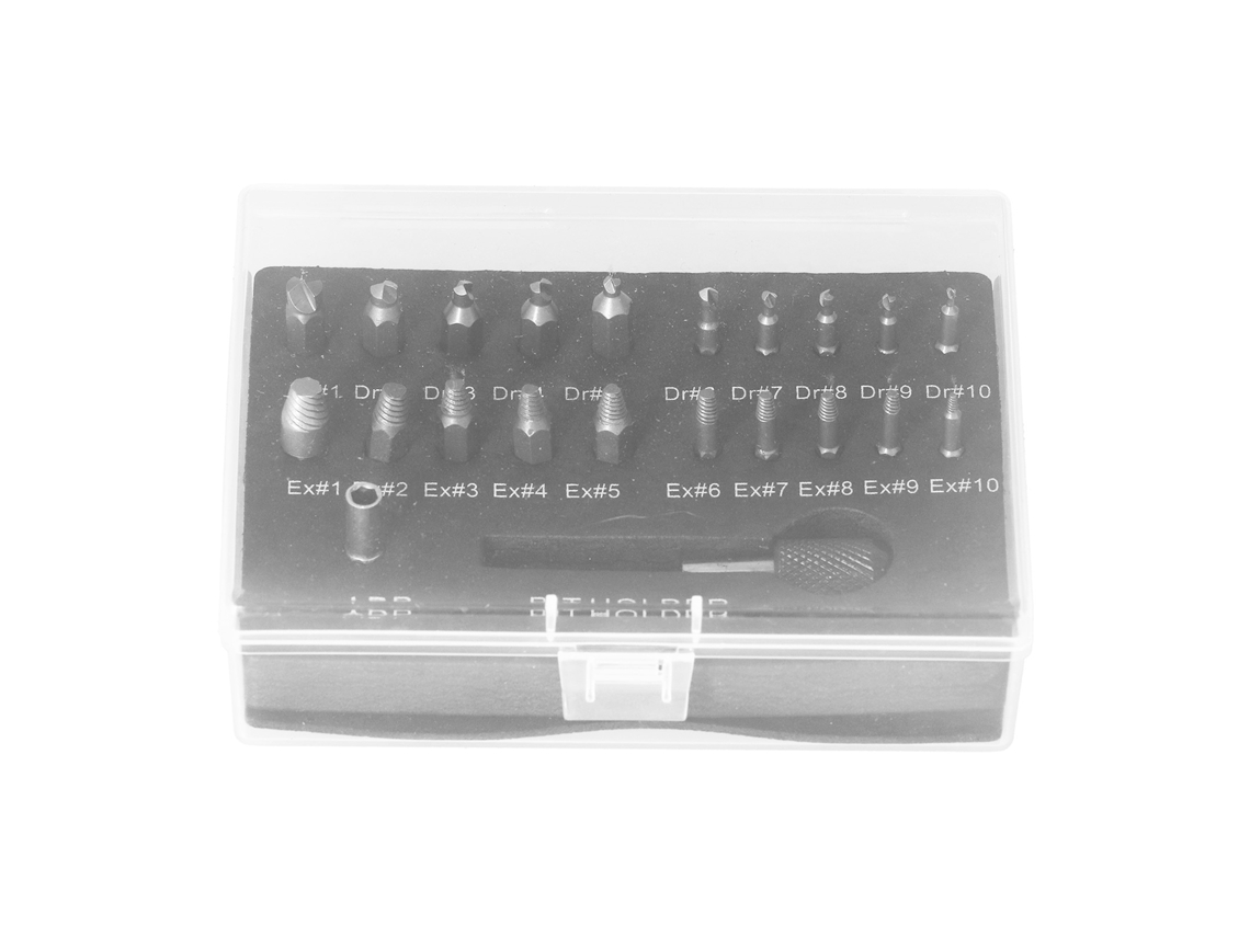 Juego De Extractores De Tornillos Y Herramientas Para La Extracción De Tornillos Rotos De Acero Rápido (hss) De 22 Piezas.