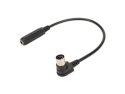 Cabo Adaptador 6.35mm Fêmea 1/4 Polegada Para Midi 5 Pinos Macho 90 Graus Universal