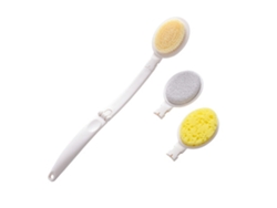 Juego de escobillas de baño con mango largo, escobilla de ducha plegable 3 en 1, cepillo de espalda exfoliante o cepillo para piel seca JEDBESETZT