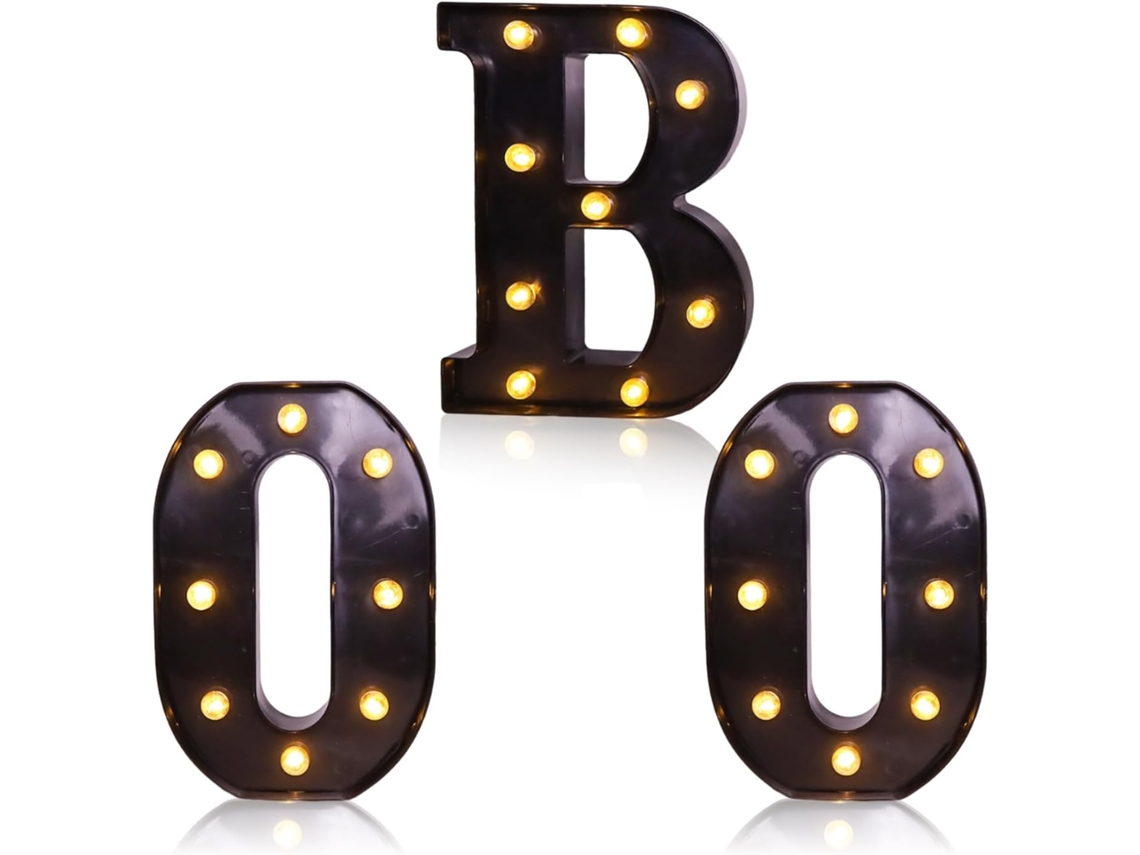 Decoraciones De Halloween Para El Hogar | Letras Iluminadas De Boo | Decoraciones De Halloween Para