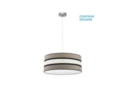 Lámpara colgante Karla 3xe27 Taupe/beige Regx60x60 Cm Fabrilamp