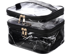 Neceser Transparente Portátil Con Asa De Viaje Para Cosméticos Y Productos Para El Cuidado De La Piel.