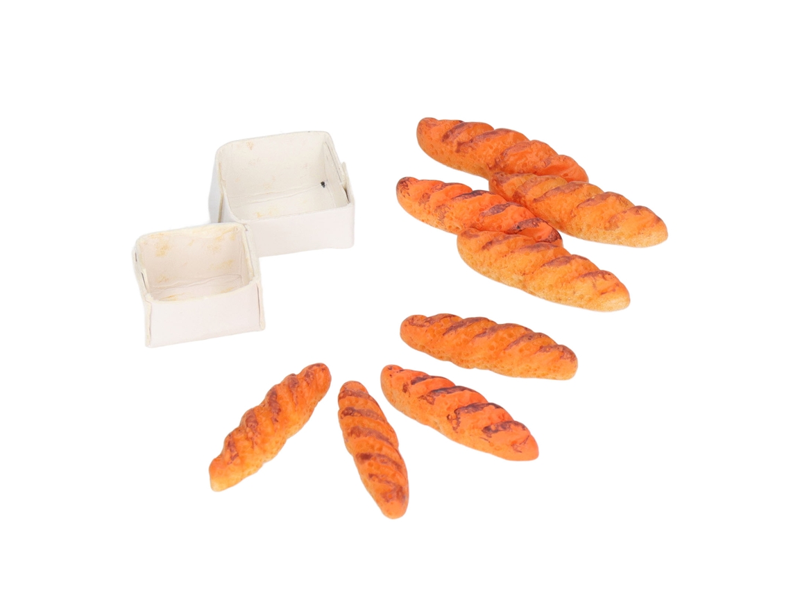 Juego De 40 Piezas De Pan En Miniatura Para Casa De Muñecas, Material De Resina, Seguro, Con 10 Bases, Regalo Para Niños