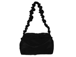 Bolso de hombro de nailon con cremallera para mujer, estilo retro, para primavera y verano, color negro, Lalamoli