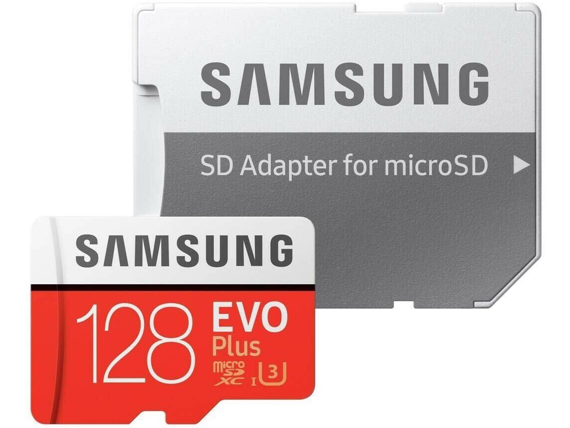 Tarjeta de Memória MicroSDXC SAMSUNG Evo Plus (128 GB - 100 MB/s - C10) + Adaptador