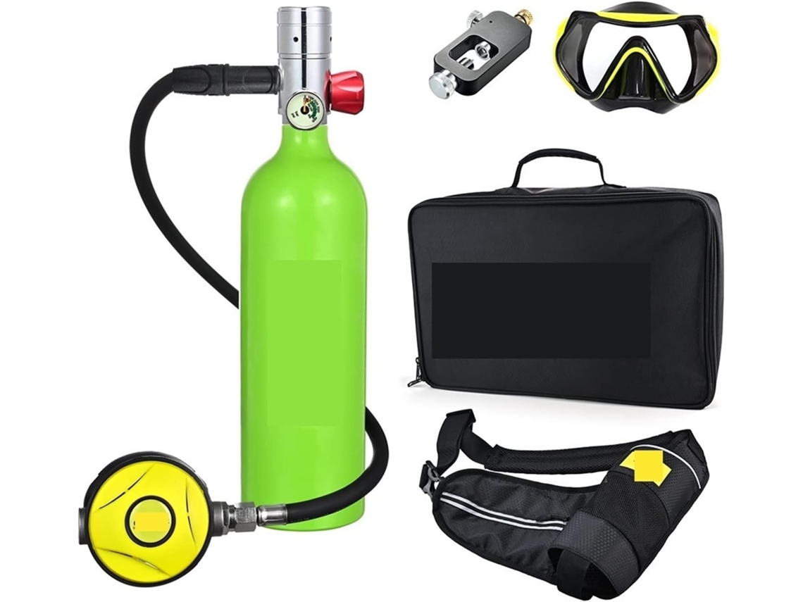 Mini Cilindro De Oxígeno Portátil Para Buceo Con Capacidad De 1 Litro (color: Silverhead)
