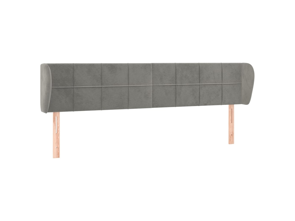 Maison Exclusive - Cabecero De Terciopelo Gris Claro 163x23x78/88 Cm