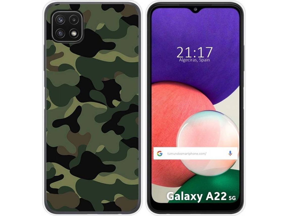 Carcasa Samsung Galaxy A22 5G TUMUNDOSMARTPHONE Camuflaje Multicolor