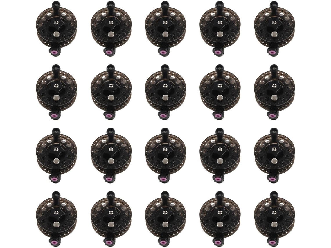 20x Moulinets En Plastique Pour La Peche Sur Glace Attirail De Mouche Accessoires Roue Ronde