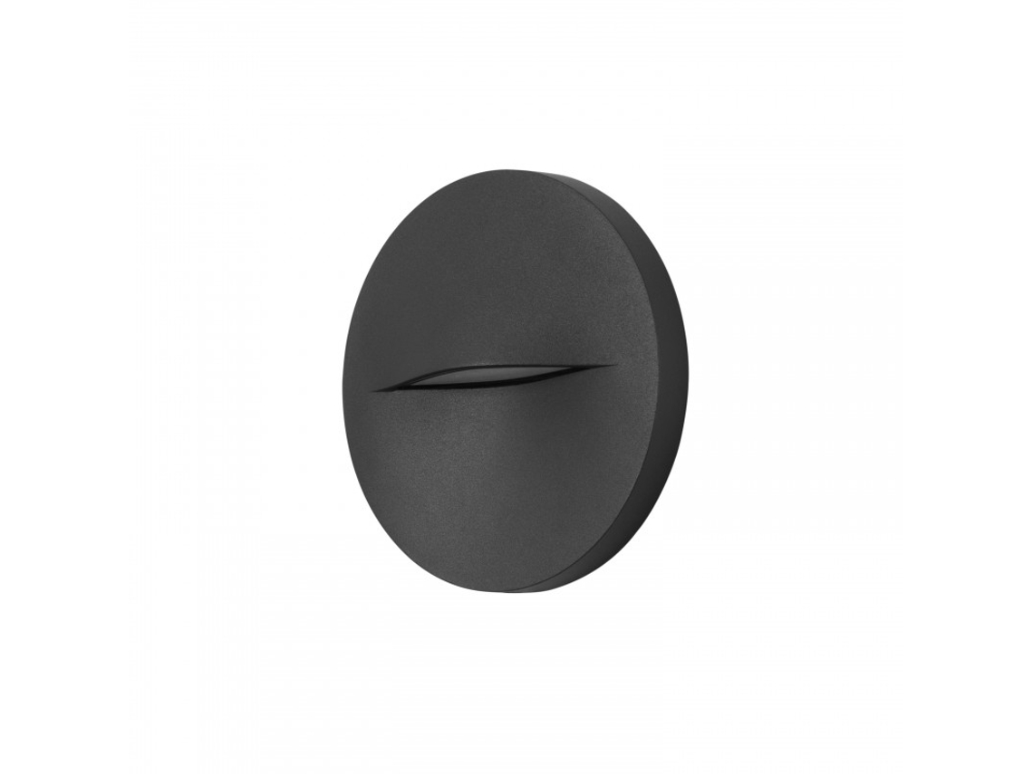 Aplique De Pared FORLIGHT Led Circular Para Señalización De Caminos Y Rodapiés Con Luz Neutra 4000K Gris Urbano
