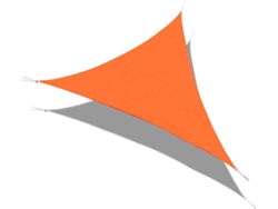 Vela de sombra triangular, toldo para exteriores de 3 x 3 x 3 m con material de poliéster y revestimiento de PU, acabado resistente para patio de coche, impermeable y negro