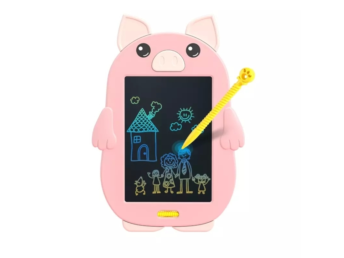 (cerdo) Tablero De Escritura A Mano Con Dibujos Animados Para Niños, Lcd Abs, Grafiti, Pintura A Color