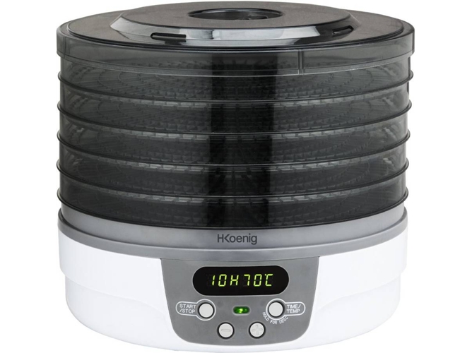 Deshidratador Alimentos Hkoenig dsy700 250w blanco h.koenig ref. 250 5 bandejas termostato ajustable temporizador hasta 48