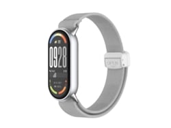 Bracelete Para Xiaomi Smart Band 10/9/8 - Nylon Elástico - Cabeça De Metal - Fivela Magnética De Plástico Concha Do Mar