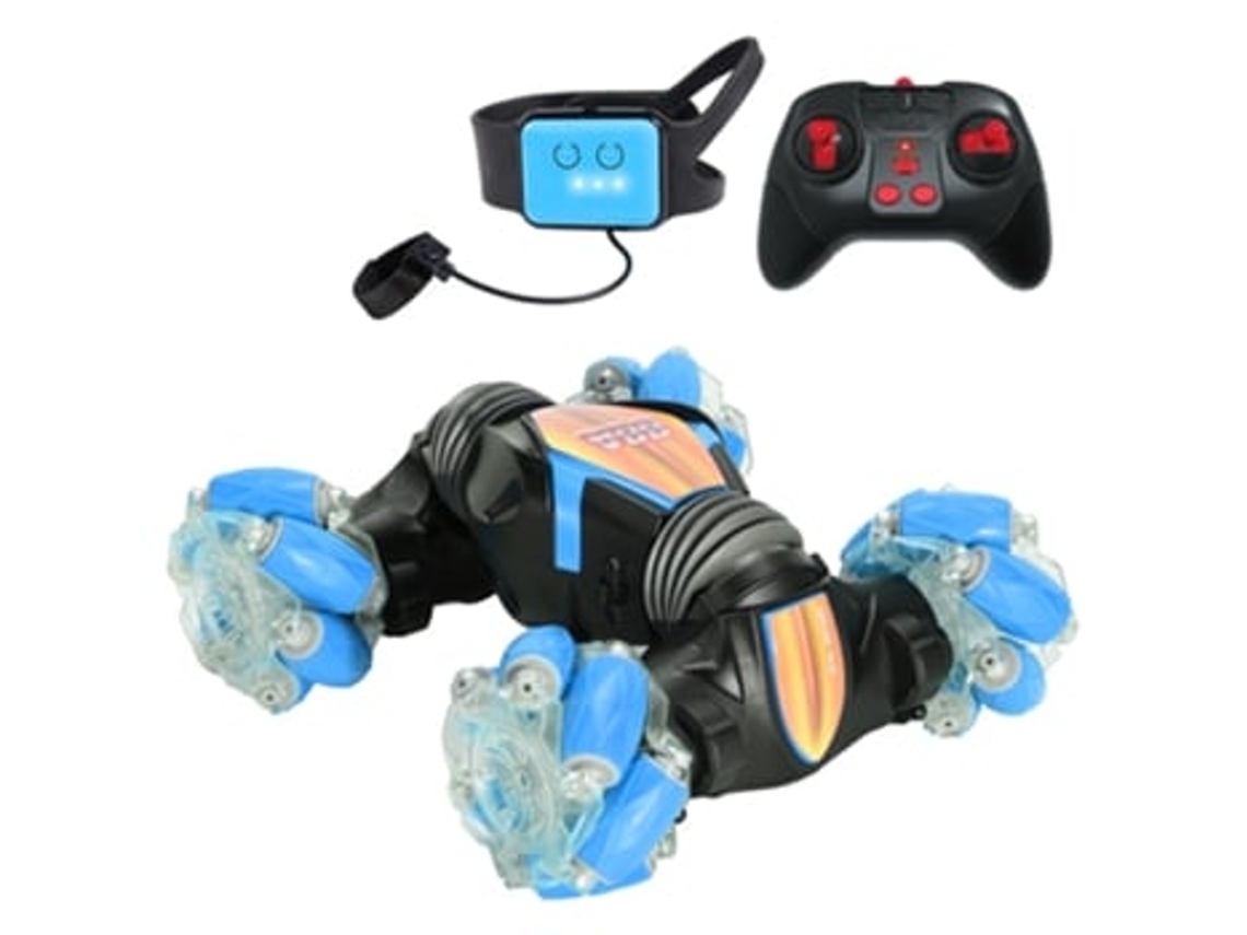Panoona 2.4G 4WD RC - Coche acrobático eléctrico con control remoto, joystick, control por gestos y 2 baterías recargables