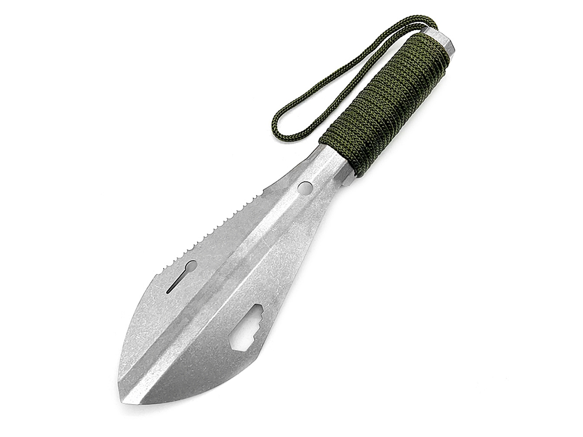 Pala Multiusos De Titanio Para Camping Con Cuerda De Supervivencia, Ligera Y Portátil Para Camping, Senderismo, Emergencias Y Jardinería.