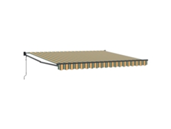 Maison Exclusive - Toldo Retráctil Verde Y 400 X 350 Cm Poliéster Y Metal