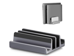 Soporte Vertical Ajustable Para Portátil Con 2 Ranuras, De Aluminio, Compatible Con La Mayoría De Portátiles.