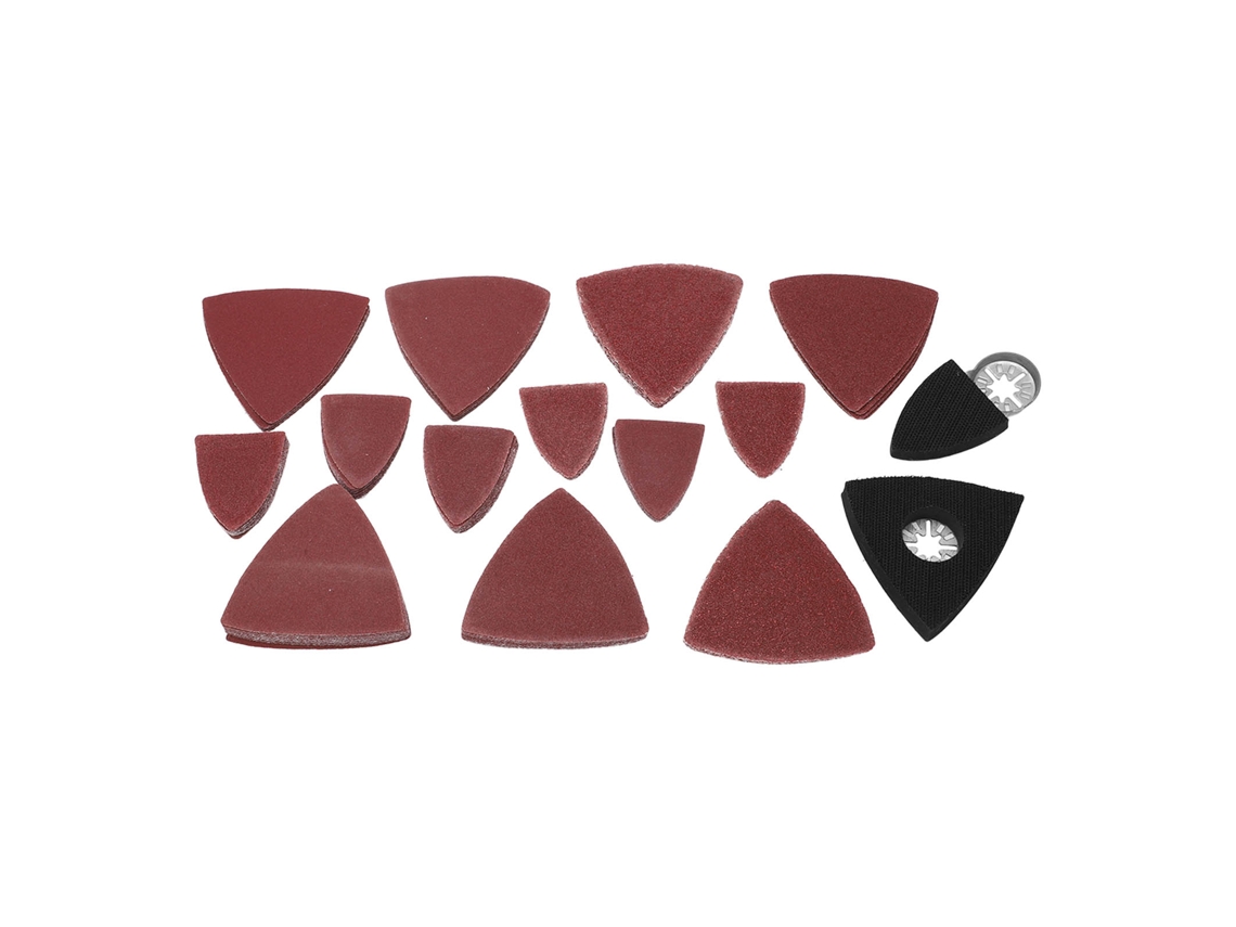 Kit De Lixas Para Ferramenta Oscilante Com Acessorios Triangulares E Pontuais 60 80 120 180 240 Grit