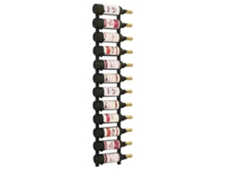 Botellero de pared para 12 botellas de hierro negro, DKD HOME DECOR