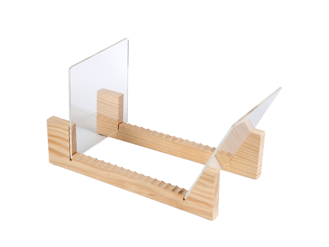 Soporte de madera para discos de vinilo de 7 a 12 pulgadas