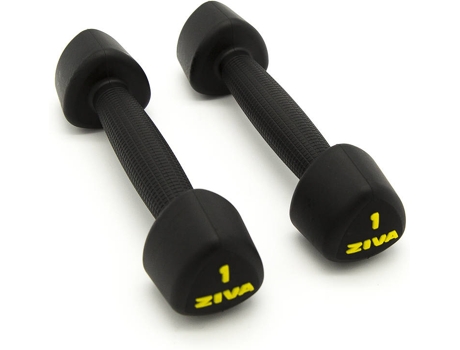 Mancuernas ZIVA Classic Negro (1 kg - 2 unidades)
