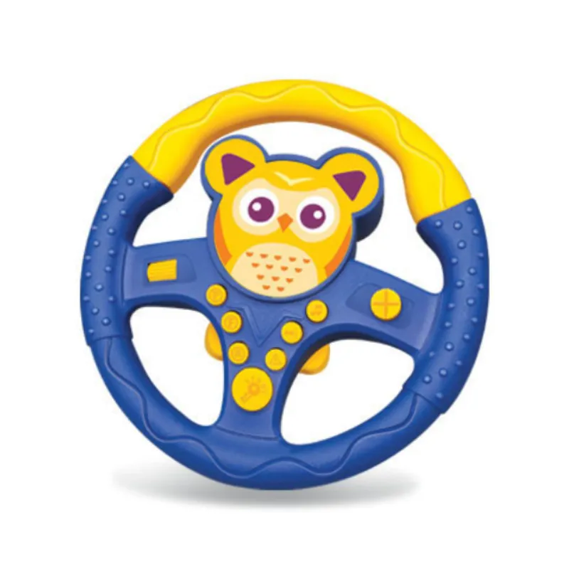 Volante Juguete Chrui Con Simulación De Conducción Y Efectos De Sonido (azul Búho)