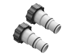 2 Adaptadores De Manguera Para Bombas Intex A Con Abrazadera Para Conexión Roscada, 1.5" Y 1.25", Color Gris.