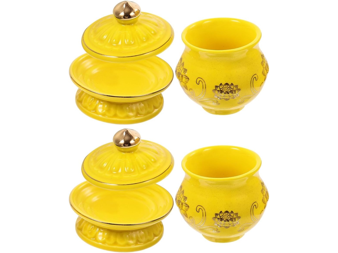 Conjunto De 2 Copos De Água De Cerâmica Branca Lotus