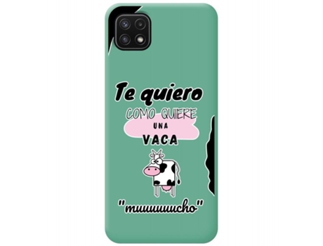 Carcasa Samsung Galaxy A22 5G TUMUNDOSMARTPHONE Silicona Líquida Dibujos Verde