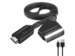 Cable Hdmi A Scart 1m Conexión Directa Conversión Conveniente Plug And Play Pal/ntsc