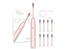 Escova de Dentes Elétrica JL-EIGHT X-3 Plus Rosa (45000 Rpm - 6 Modos - Recarregável)