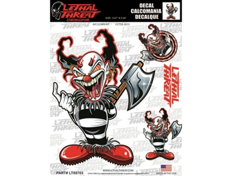 Pegatinas LETHAL THREAT Killer Clown Set LT88703