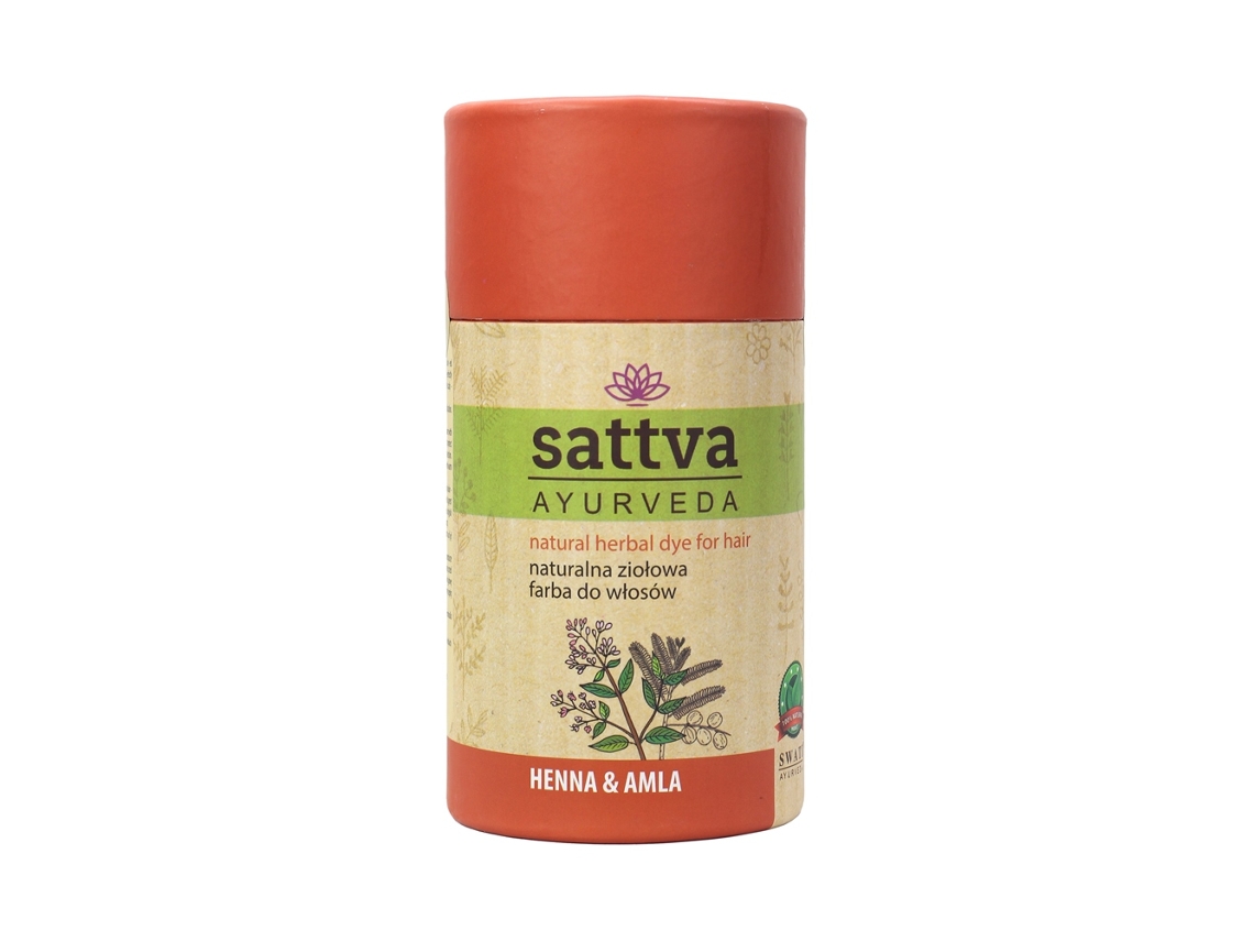 Sattva Natural Herbal Hair Dye Ziołowa Fórmula premium para tonos naturales vibrantes sin productos químicos agresivos
