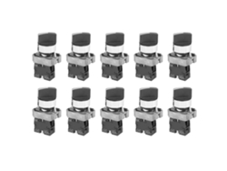 10 unidades de interruptores pulsadores Berm Bem XB2 10x/22 de 2 niveles, normalmente cerrados (NC), 6 kV, CA 240 V, con contactos de resorte y plata.