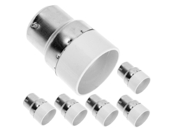 Adaptador Bombilla B22 E27 Pc Resistente Envejecimiento Enchufe Cobre Oficina Exposiciones Paquete 6 Unidades