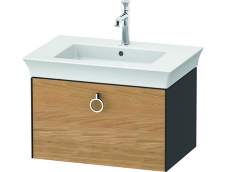 DURAVIT Tulip blanco, mueble de lavabo colgado en la pared, ancho 684 x fondo 458mm, con 1x extraíble, con tirador, WT42510