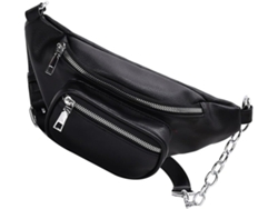 Riñonera De Piel Sintética Para Mujer Con Doble Bolsillo, Correa De Hombro Gruesa Ajustable, Práctica Y Elegante.