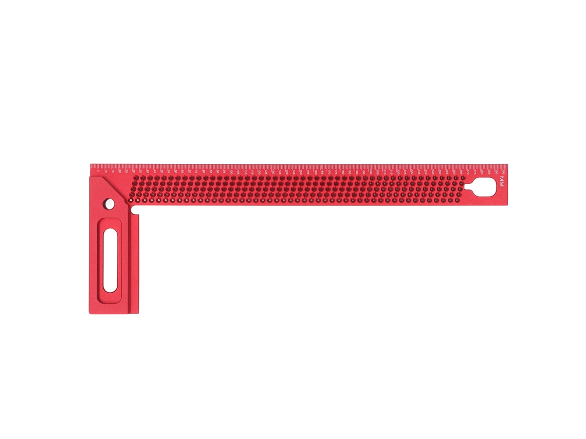 Marcador de ángulos rectangulares de 45/90 grados para carpintería, 300 mm, Scriba con orificio de posicionamiento