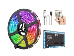 Tira De Led Rgb De 2 M, Para Iluminación De Tv Con Mando A Distancia Y Usb.