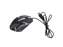 Ratón USB con cable y retroiluminación, 1600 ppp, diseño ergonómico para juegos y uso de oficina (MS11)