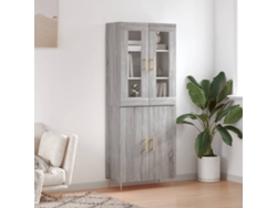 Aparador Alto Madera Contrachapada Gris Sonoma 69,5x34x180 Cm