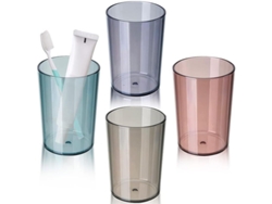 Linjou Juego De 4 Vasos Para Cepillos De Dientes, Vaso De Plástico Portátil Y Multifuncional Para El Baño.