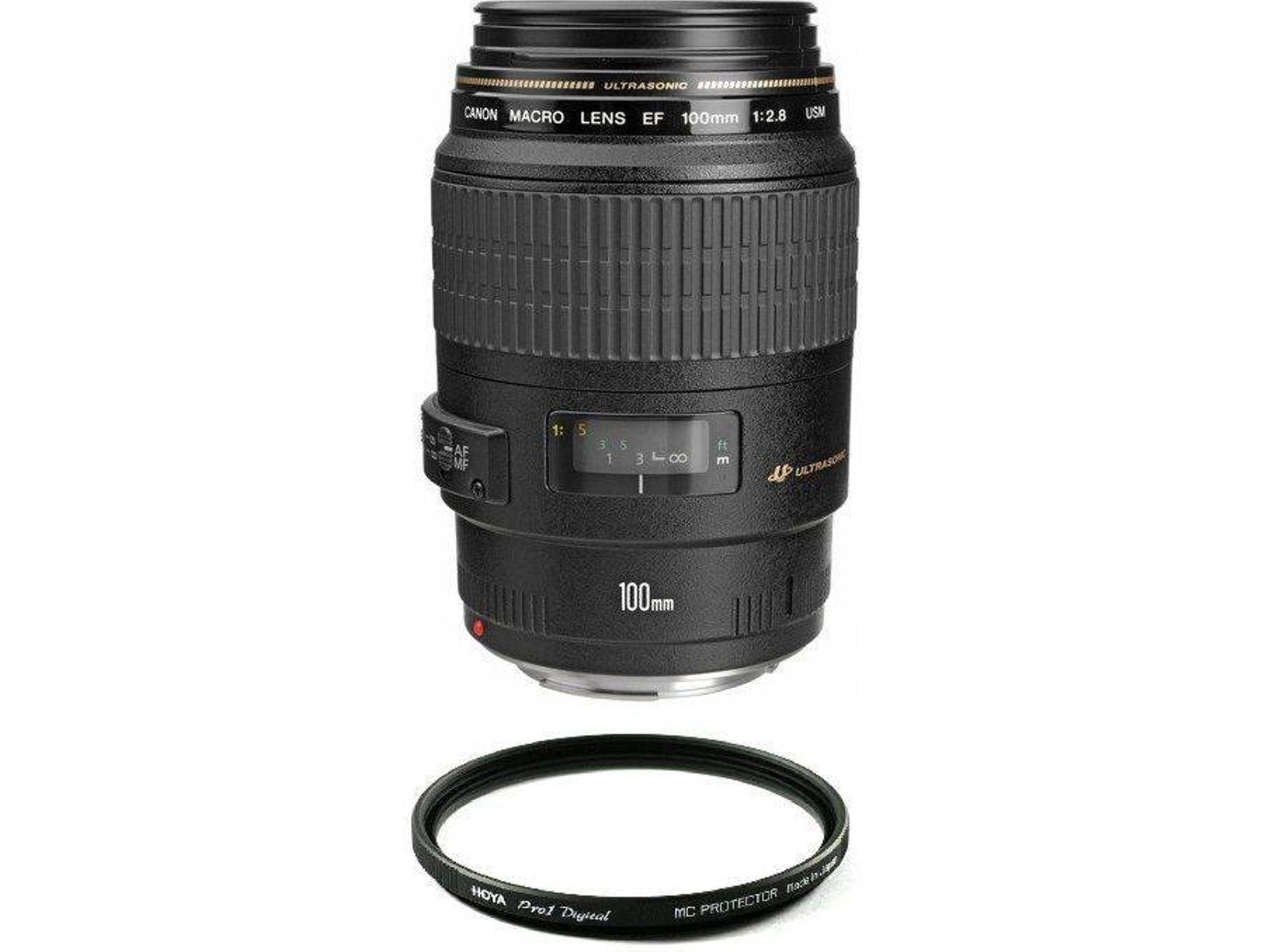 Objetivo CANON EF 100mm F2.8 Macro USM + HOYA 58mm PRO 1D Protetor